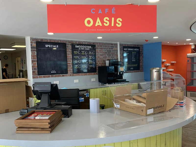 stoke mandeville hospital oasis cafe refurbishment 1